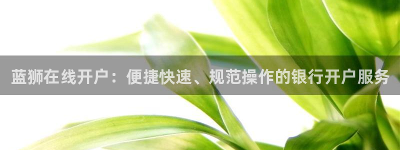 极悦娱乐vk：蓝狮在线开户：便捷快速、规范操作的银行开户服务