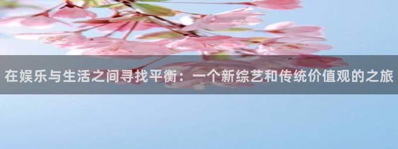 极悦娱乐.ccm苹果版：在娱乐与生活之间寻找平衡：一个新综艺和传统价值观的之旅