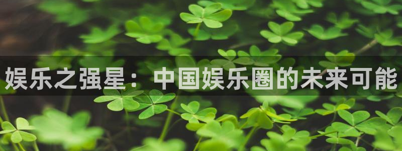 极悦娱乐凯捷平台：娱乐之强星：中国娱乐圈的未来可能